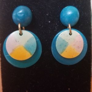 Vintage wooden earrings